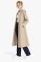 Women's Hooded Snap Fastener Quilted Long Coat - 2