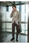 Light Green Patterned Shirt Shoulder Slim Fit Cotton Blend Jacket - 2