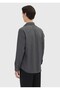 Anthracite Plain Casual Fit Long Woven Casual 100% Cotton Shirt - 5