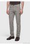 Gray Woven Slim Fit Casual Cotton Blend Trousers - 3