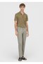 Gray Plain Woven Slim Fit Casual Cotton Blended Trousers