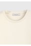 Beige Plain Cotton Blend T-Shirt - 8