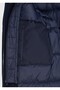 Navy Blue Regular Fit Hooded Woven Coat - 8