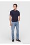 Navy Blue Jacquard 100% Cotton T-Shirt - 4