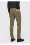 Light Green Plain Woven Slim Fit Velvet Casual Cotton Blended Pants - 5