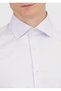 Lilac Plain Slim Fit Long Woven Classic 100% Cotton Shirt - 4