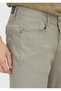 Gray Plain Woven Slim Fit Casual Cotton Blended Trousers - 3