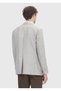 Beige Patterned Zeroweight Slim Fit Silk Blend Jacket - 6