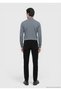 Black Plain Woven Slim Fit Velvet Casual Cotton Blend Pants - 5