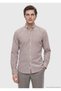 Brown Striped Regular Fit Long Woven Classic 100% Cotton Shirt - 5