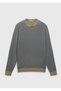 Gray Crew Neck Plain Sweatshirt - 6