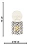 Crystal Sconce 2 Pieces White, Stone Wall Sconce, Modern Decorative Sconce, Crystal Detailed Wall Lighting, Living Room, Bedroom and Hallway Lighting - 6