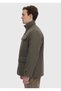 Khaki Regular Fit Micro Gel Fiber Sports Jacket - 4