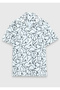 Ecru Regular Fit Short Woven Casual 100% Cotton Shirt - 6