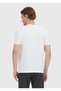 White Plain Crew Neck Cotton Blend T-Shirt - 7