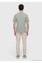 Khaki Plain Cotton Blend T-Shirt - 5