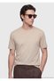 Beige Plain 100% Cotton T-Shirt - 2