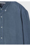 Petrol Blue Casual Fit Long Woven Casual 100% Linen Shirt - 7