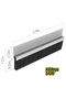 Under Door Aluminum H-Type Dust Brush, 5cm Bristle Length, 2 Meters Long, 2 Pieces