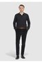 Anthracite Plain Woven Jogging Fit Velvet Casual Cotton Blend Trousers