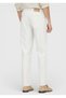 Ecru Denim Regular Fit Casual Cotton Blend Trousers - 4
