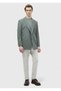 Light Green Plain Shirt Shoulder Slim Fit Wool Blend Jacket - 2