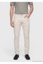 Stone Woven Slim Fit Casual Cotton Blend Trousers - 2