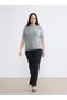 Ozmarka New Season Large Size Crew Neck Women's Knitwear Sweater with Stones - 2