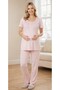 Maternity Pajama Set – Lace Detailed Maternity Pajamas Comfortable Summer Wear 24-82 - 3