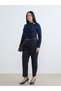 Timeless Clothing & Timeless Choices Plus Size Stand-Up Roba Collar Metal Buckle Detailed Blouse - 3