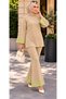 Women's Ribbed Spanish-Style Flare Pants with Sequin Detail, Cropped Sleeve Top Set - 4