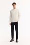 Men's White Crew Neck Cotton Embossed Printed Regular Fit Sweatshirt A52Y1327 - 6
