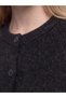 Xside Anthracite Crew Neck Women's Knitwear Cardigan - 3