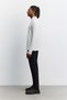 Men's Ecru Half Turtleneck Rayon Non-Pilling Basic Regular Fit Knitwear Sweater B005151 - 3