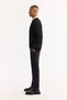 Men's Black Crew Neck Textured Elastane Regular Fit Sweatshirt A52Y1216 - 3