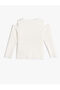 T-Shirt Long Sleeve Crew Neck Camisole Window Detailed - 2