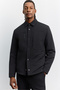 Men's Black Classic Collar Lightweight Water Repellent Windproof Comfort Fit Coat A62Y6136 - 7