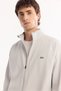 Men's Light Gray Stand Collar Zippered Inside Lined Bi-Stretch Technical Fabric Regular Fit Sweatshirt A52Y12 - 2