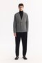 Men's Grey Shawl Collar Buttoned Wool Blend Regular Fit Cardigan A52Y5049 - 7