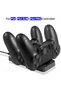 black Dual Controller Charger Dock For PS4 Gamepad Charging Base Stand Holder For Sony PlayStation 4