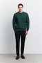 Men's Dark Green Crew Neck 3 Thread Threaded -5 Degree Resistant Regular Fit Sweatshirt A62Y129 - 6