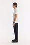 Men's Ecru Crew Neck Cotton Pack Elastane Jacquard Regular Fit T-Shirt A61Y1032 - 4