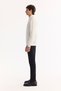 Men's White Crew Neck Cotton Embossed Printed Regular Fit Sweatshirt A52Y1327 - 3