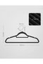 10Pcs Black Velvet Clothes Hangers,Stylish and High-Quality Set of Non-Slip Hangers 360-Degree Rotating Metal Hook - 7