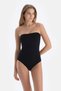Black Strapless Swimsuit - 5