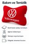 Volkswagen Embroidered Red Fleece Car Neck Pillow Set of 2 Auto Seat Headrest Pillow - 8