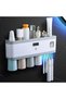 Smart Sterilization Toothbrush Holder with Toothpaste Squeezer and 4 Cups
