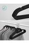10Pcs Black Velvet Clothes Hangers,Stylish and High-Quality Set of Non-Slip Hangers 360-Degree Rotating Metal Hook - 6