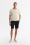 Men's Beige Polo Neck 100% Cotton Knitwear Regular Fit T-Shirt A51Y5166 - 8