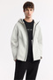 Men's Light Grey Hooded Water Repellent Windproof Seasonal Comfort Fit Coat A51Y6035 - 8